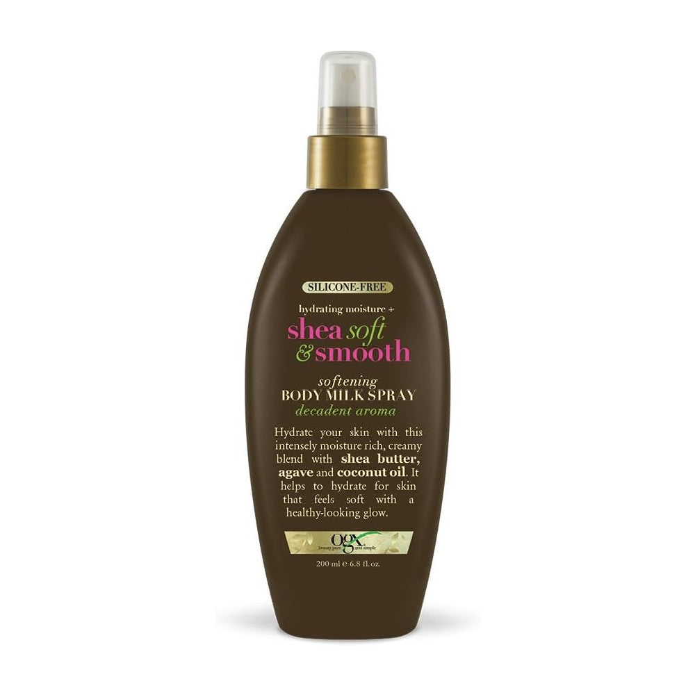 Ogx Silicone-Free Softening Body Milk Spray, 200 mL, Hydrating Moisture + Shea Soft & Smooth