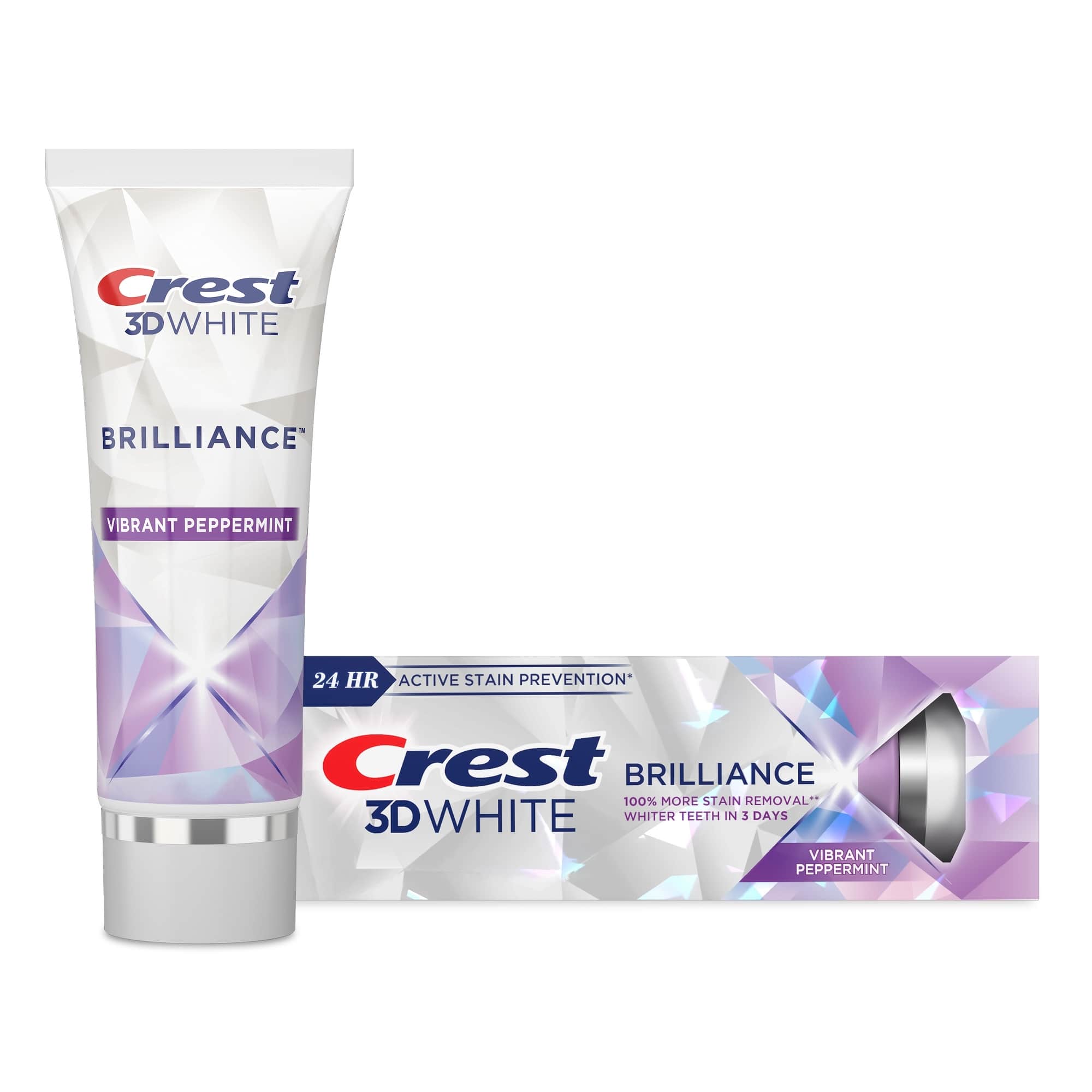 Crest 3D White Brilliance Vibrant Peppermint Toothpaste 4.6 Oz/130 G