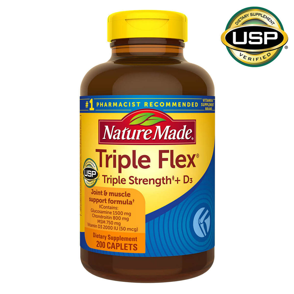 Nature Made Triple Flex Joint Health + Vitamin D3, 200 Tablets