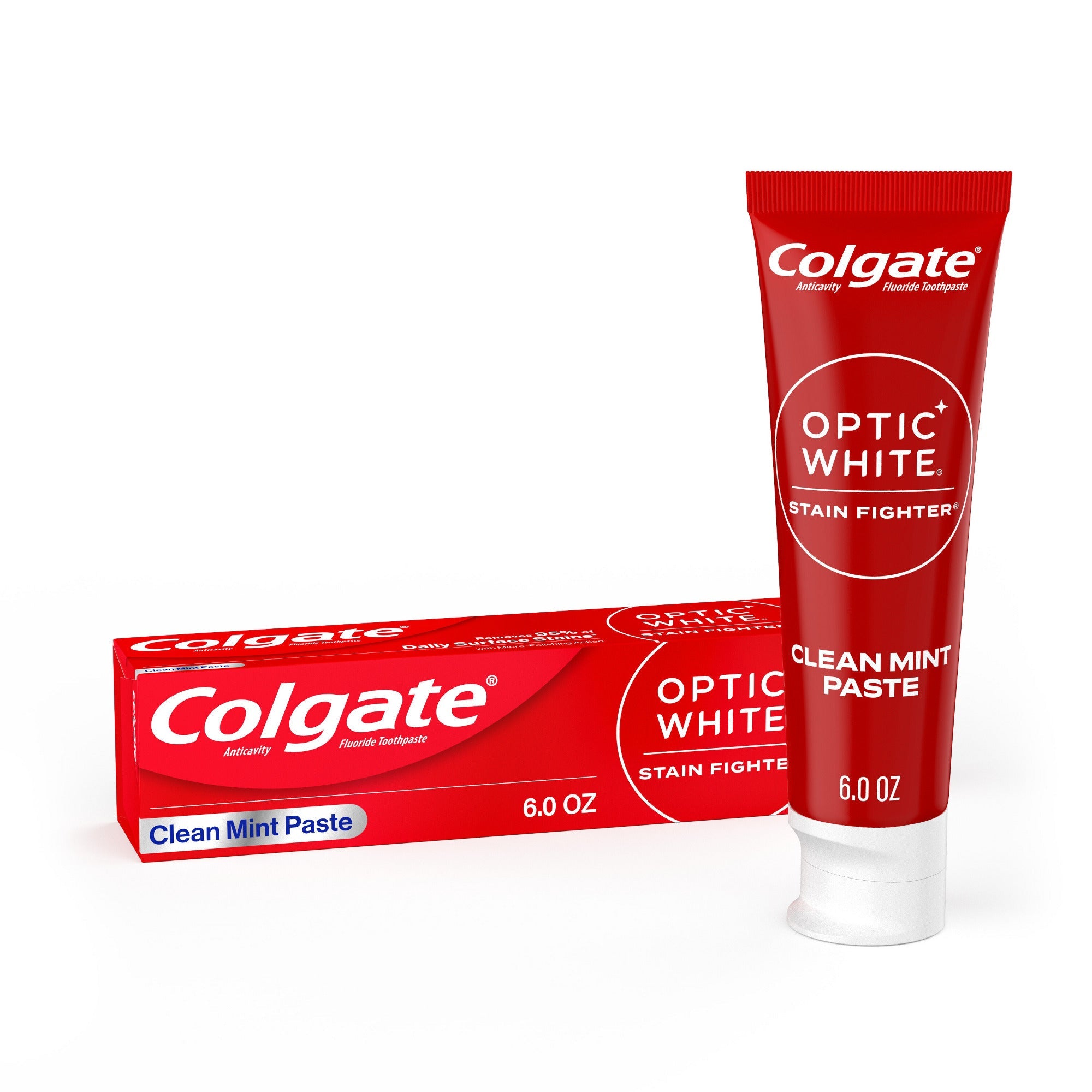 CLEARANCE Colgate Optic White Stain Fighter Toothpaste Clean Mint Paste 170 g, EXP 04/2026