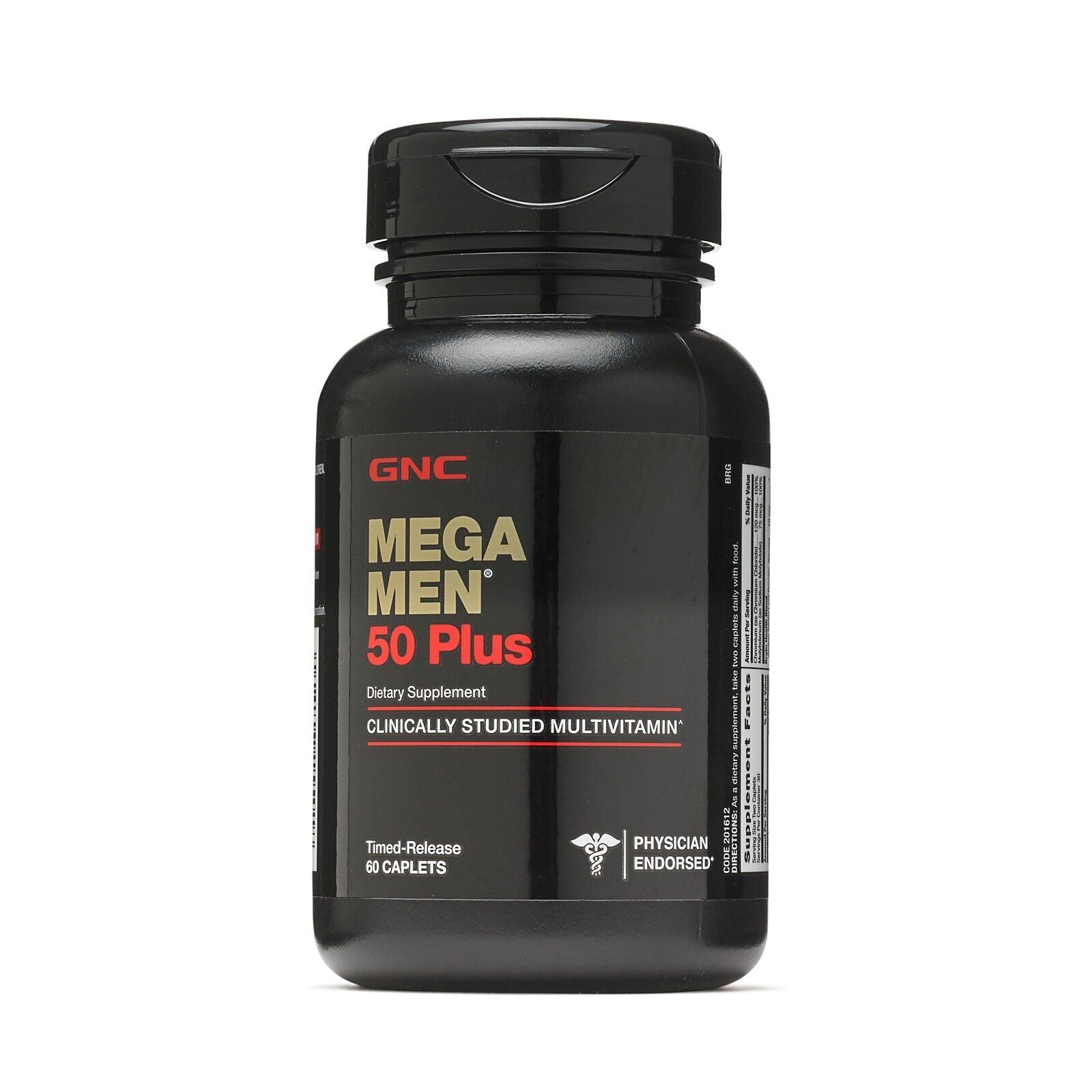 Gnc Mega Men 50 Plus Multivitamin 60 Caplets, EXP 08/2026