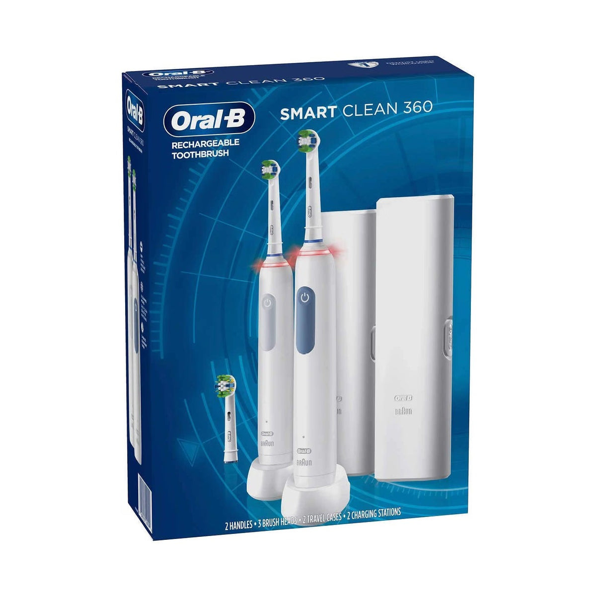 Oral-B Smart Clean 360 Rechargeable Toothbrushes, 2 Pack