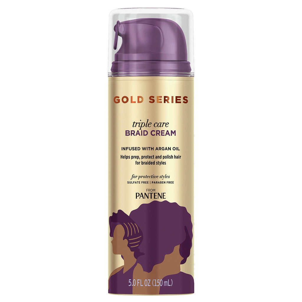 Pantene Gold Series Triple Care Braid Cream, 5 Fl Oz (150 mL)