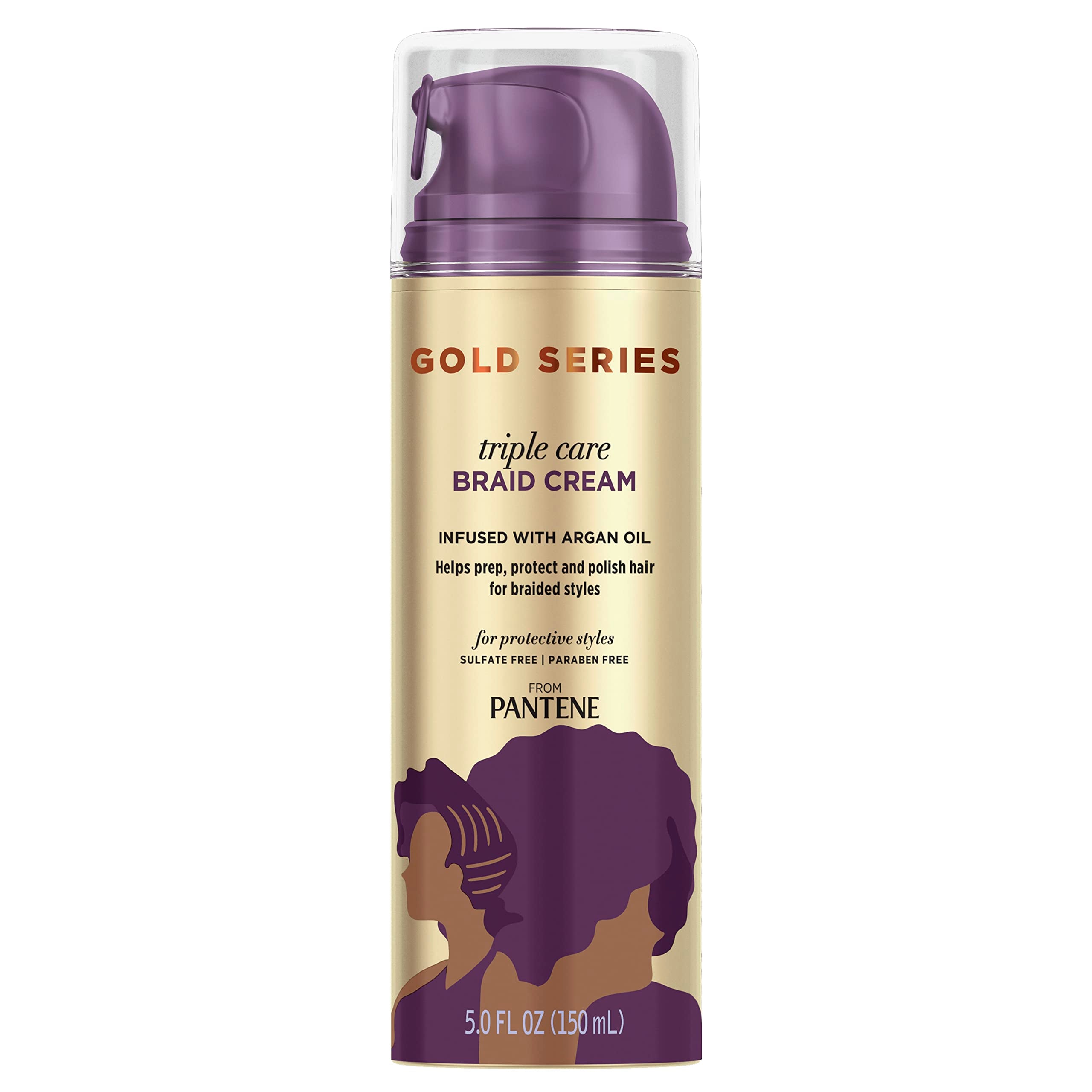 Pantene Gold Series Triple Care Braid Cream, 5 Fl Oz (150 mL)