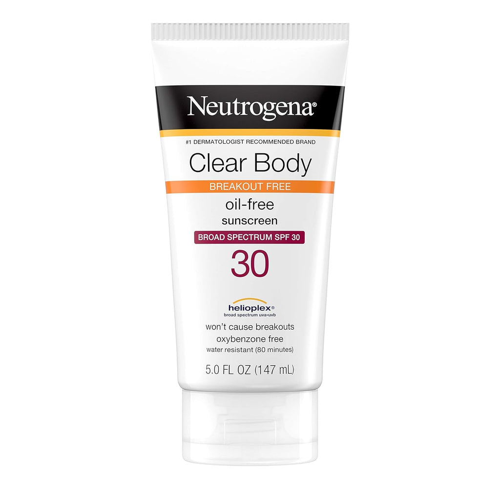 Neutrogena Clear Body SPF 30 Sunscreen, 5 Fl Oz (147 mL)