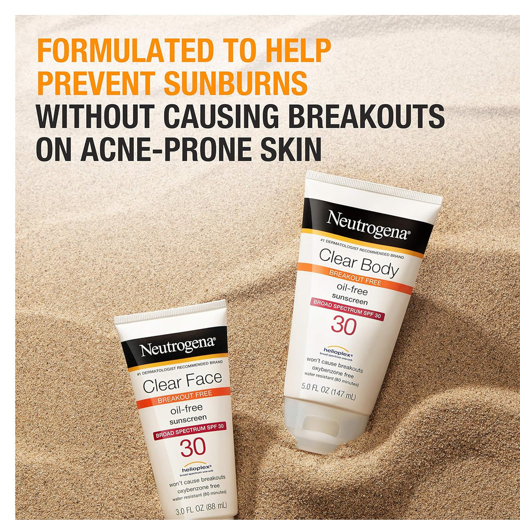 Neutrogena Clear Body SPF 30 Sunscreen, 5 Fl Oz (147 mL)