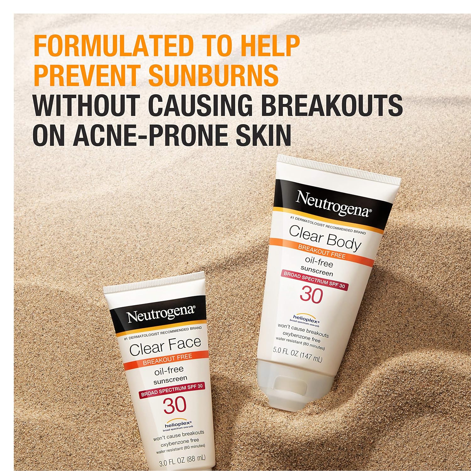 Neutrogena Clear Body SPF 30 Sunscreen, 5 Fl Oz (147 mL)