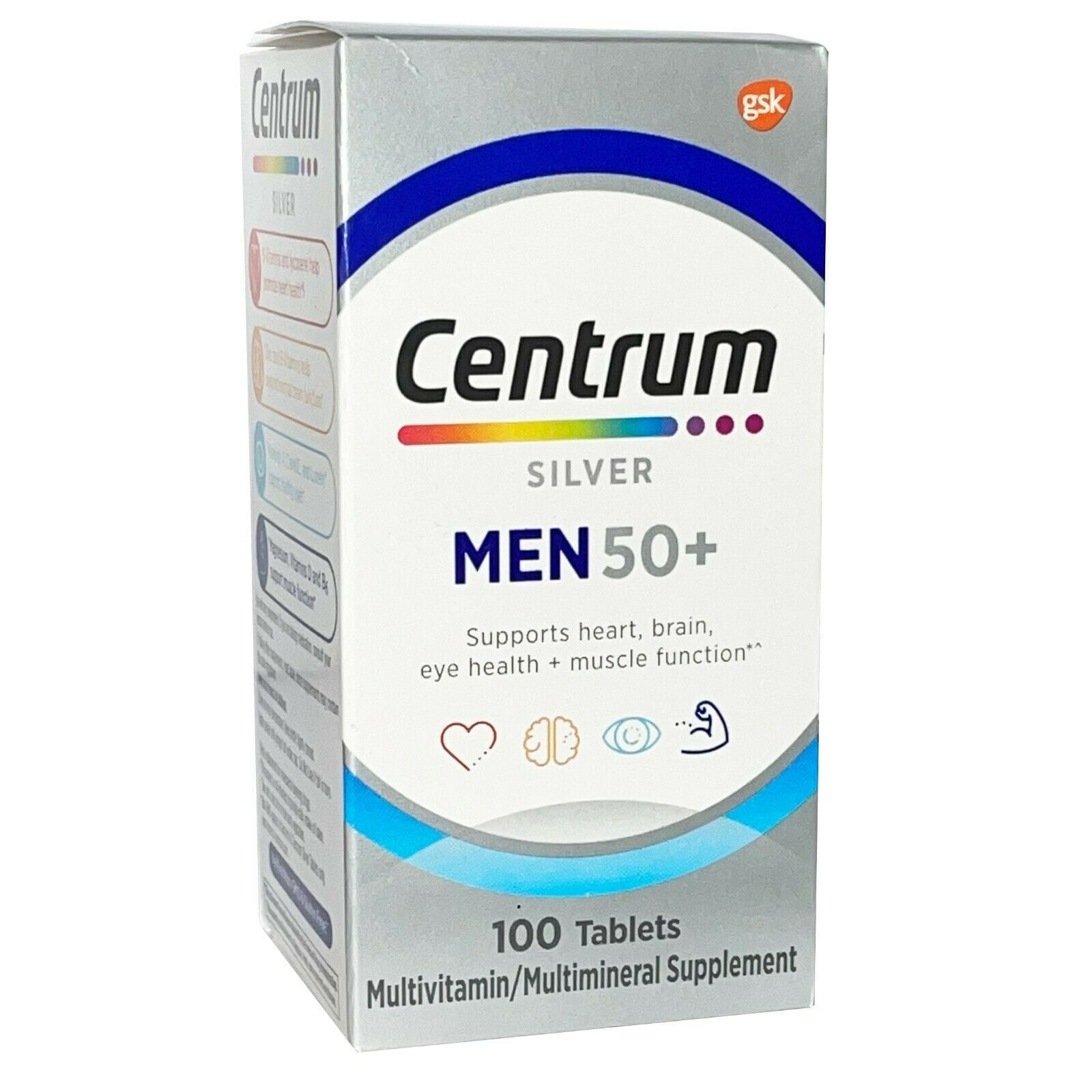 Centrum Silver Men 50+ Multivitamin/Multimineral, 100 Tablets