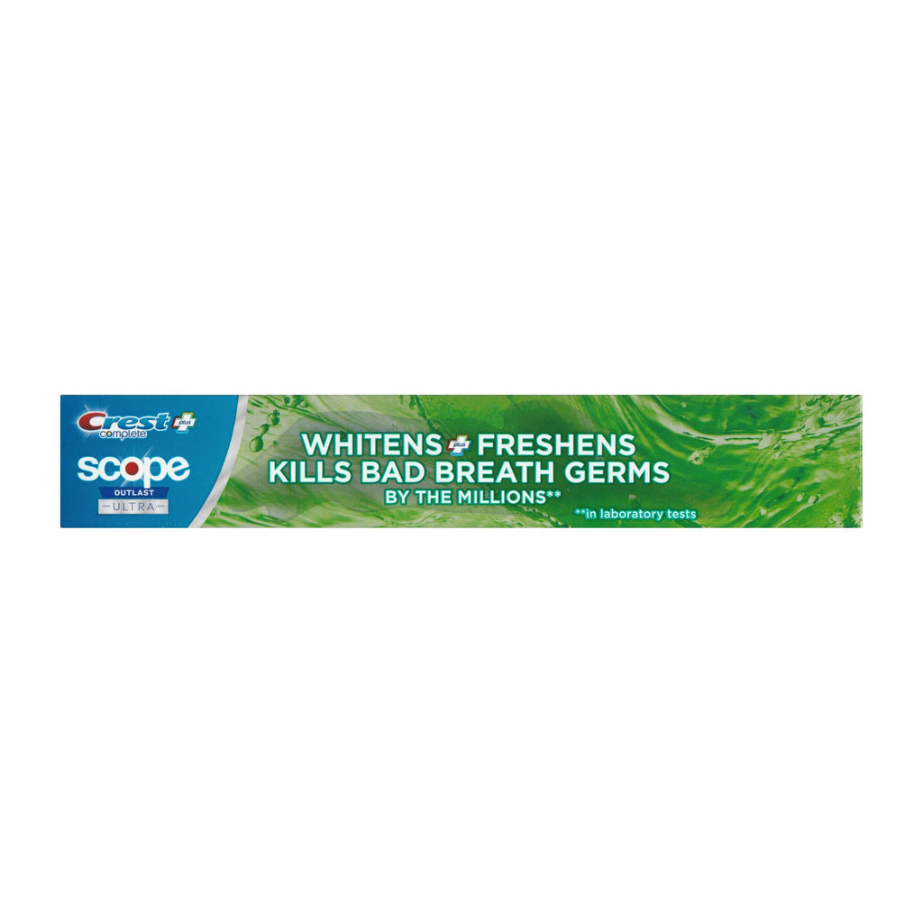 CLEARANCE Crest Complete Plus Scope Outlast Ultra Toothpaste 6.3 Oz, Exp 11/24