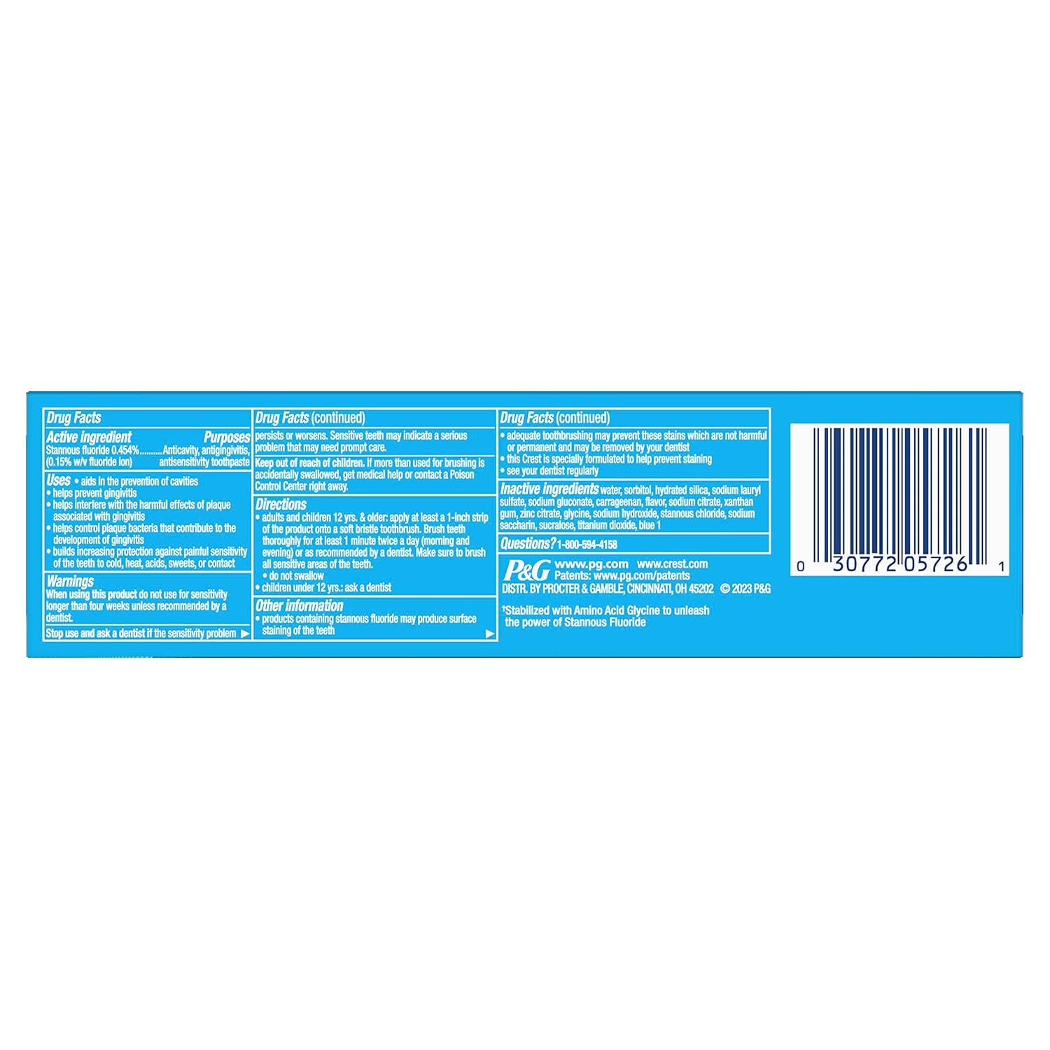 Crest Pro-Health Sensitive & Enamel Shield Toothpaste, 4.3 oz (121 g)