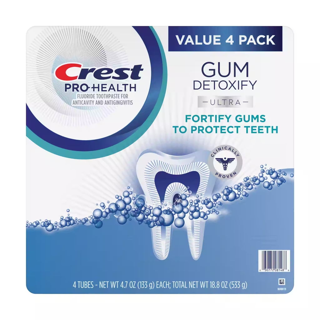 Crest Pro-Health Gum Detoxify Ultra Toothpaste 4.7 Oz (133 G) 4 Pack