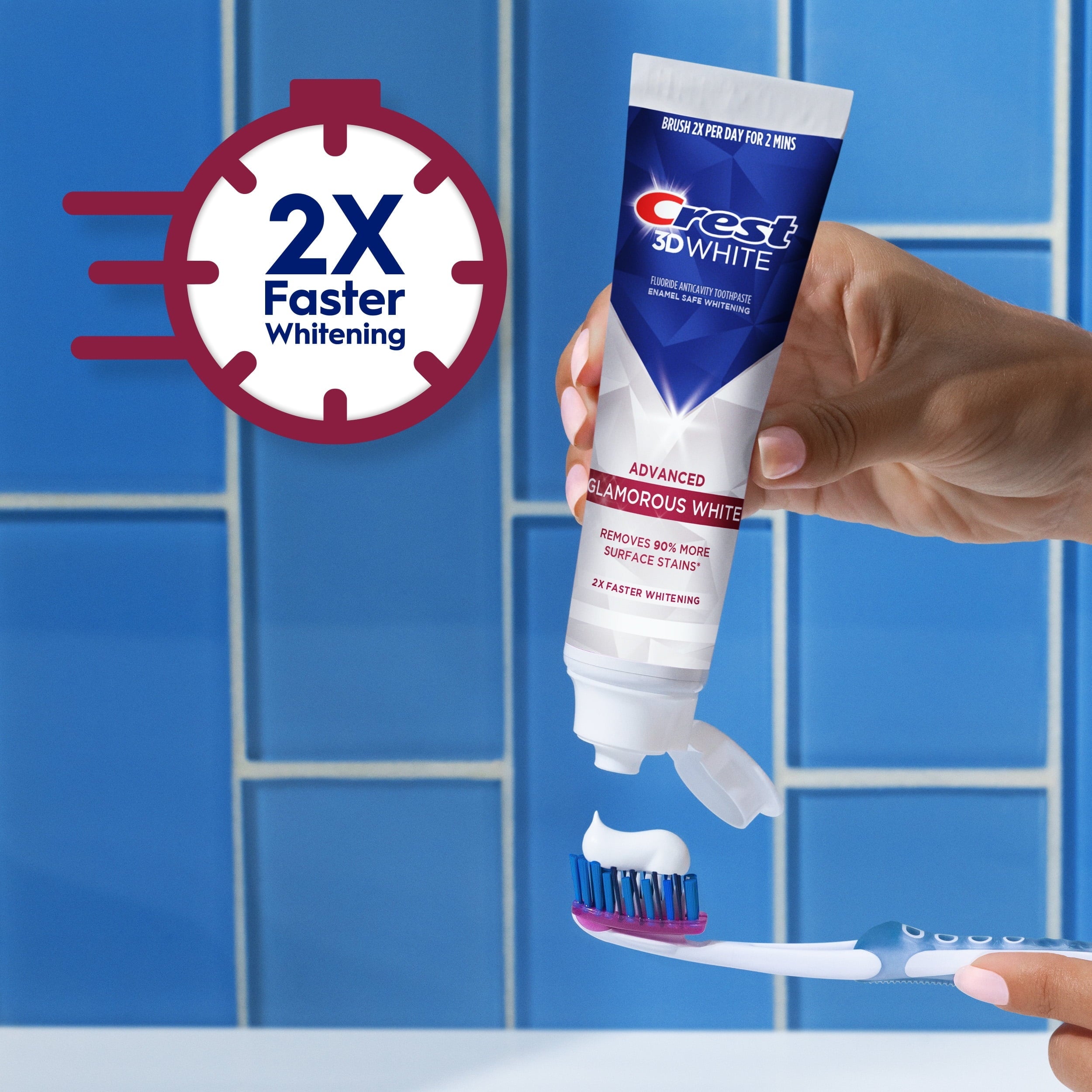 Crest 3D White Glamorous White Toothpaste 3.3 Oz (93 g), 3-Pack