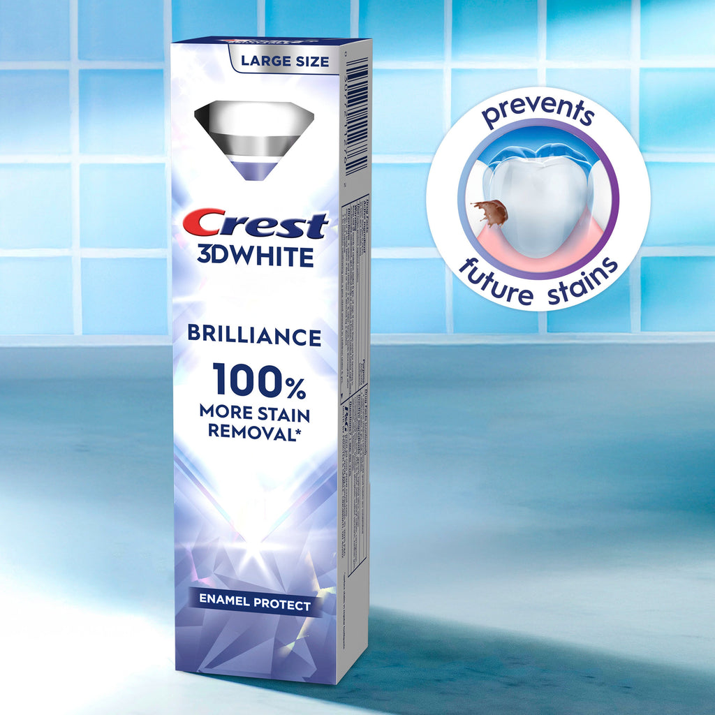 Crest 3d White Brilliance Pro Enamel Protect Toothpaste 3.9 Oz (110 g)