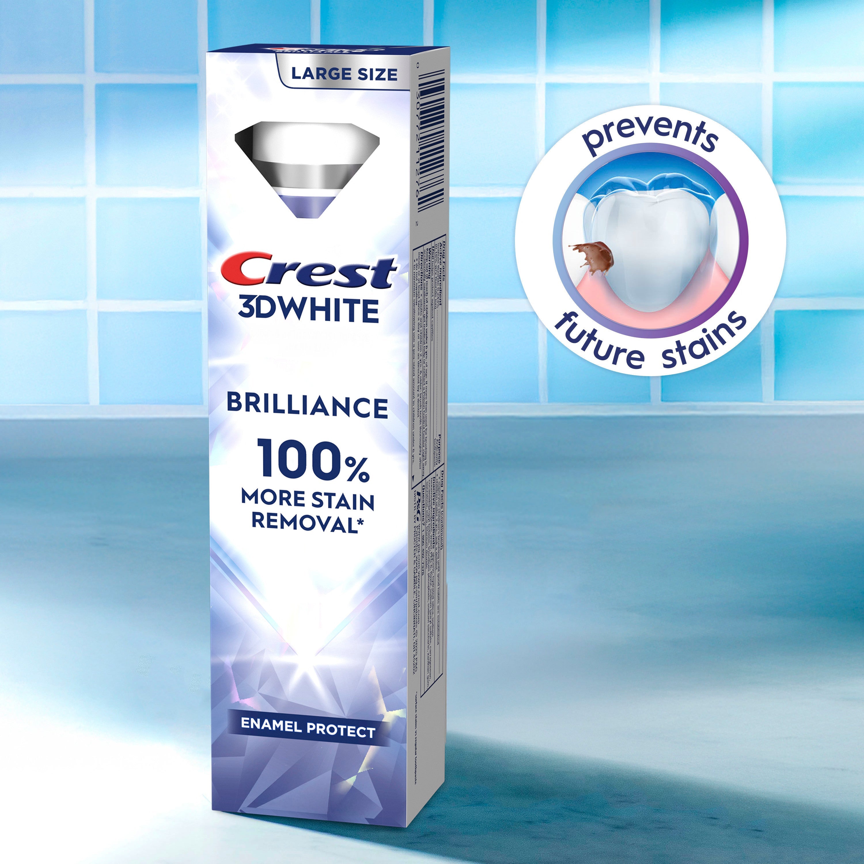 Crest 3d White Brilliance Pro Enamel Protect Toothpaste 3.9 Oz (110 g)