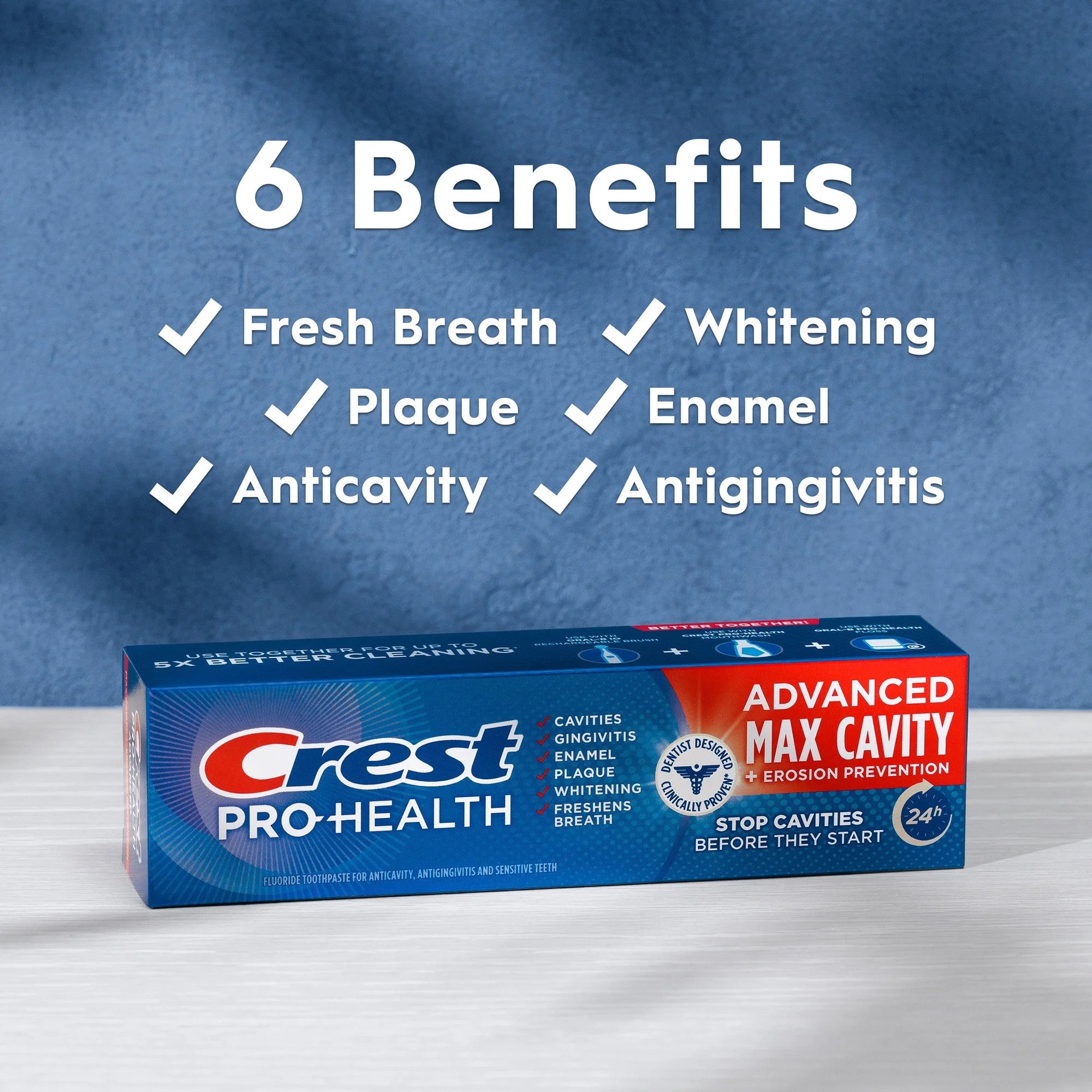 Crest Pro-Health Advanced Toothpaste, Max Cavity + Erosion Prevention, 5.1 OZ (144 g)