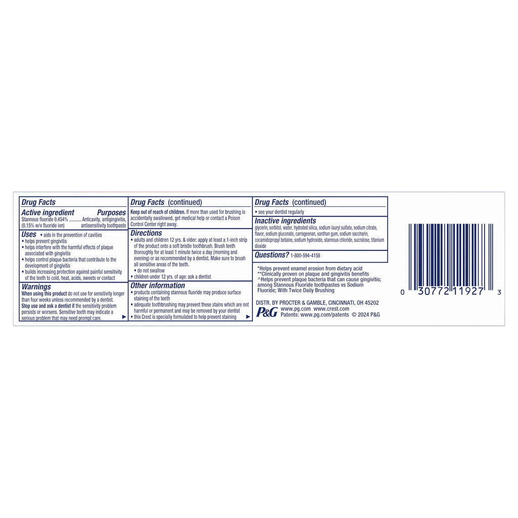 Crest Pro-Health Advanced Toothpaste, Max Cavity + Erosion Prevention, 5.1 OZ (144 g)