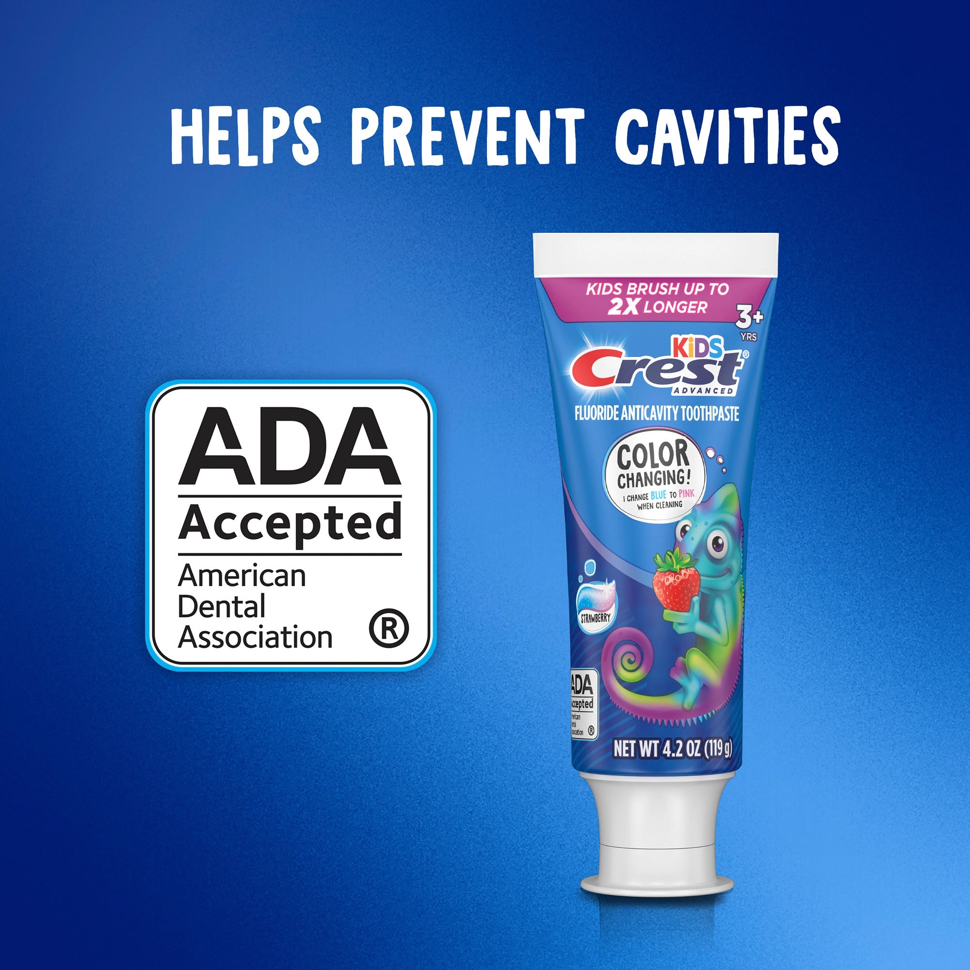 Crest Kids Advanced Color Changing Strawberry Toothpaste 4.2 oz (119 g)