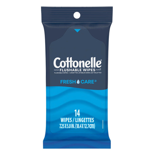 Cottonelle Flushable Wipes, Fresh Care, 14 Wipes 7.25 X 5.0 in (18.4 X 12.7 cm)