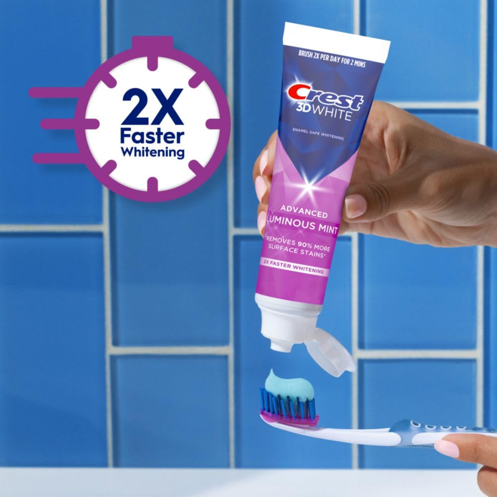 Crest 3D White Luminous Mint Toothpaste 3.7 Oz (104 G)