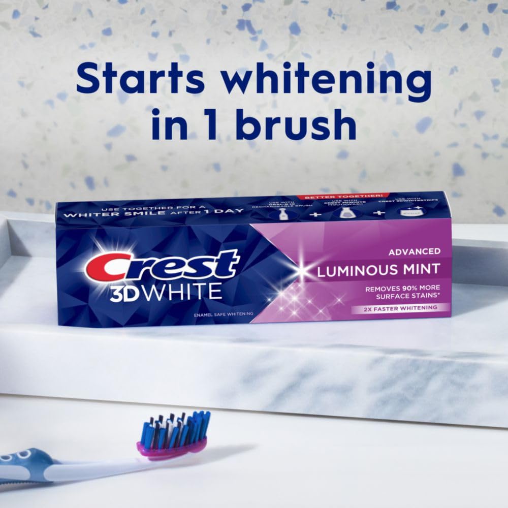 Crest 3D White Luminous Mint Toothpaste 3.7 Oz (104 G)
