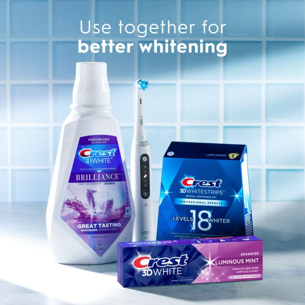 Crest 3D White Luminous Mint Toothpaste 3.7 Oz (104 G)