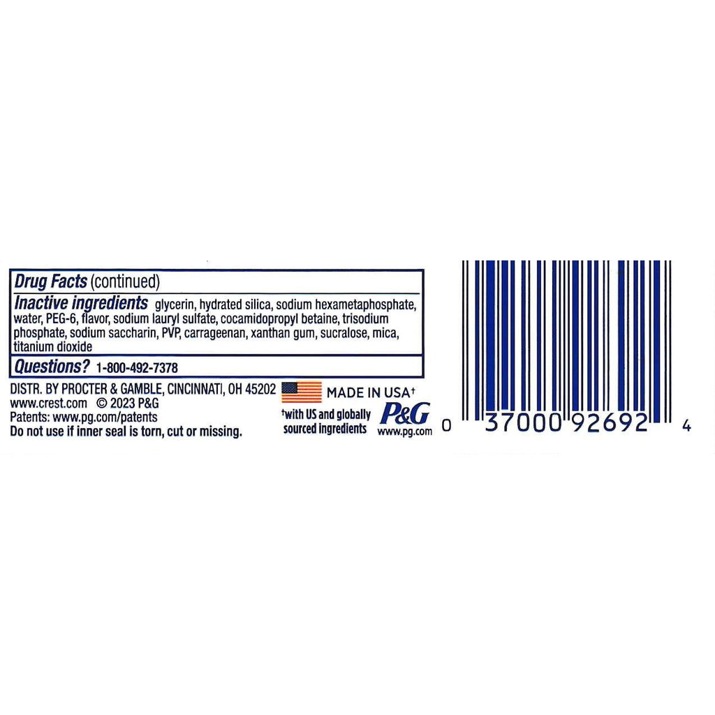 Crest 3D White Brilliance Vibrant Peppermint Travel Toothpaste 0.85 OZ (24 g)