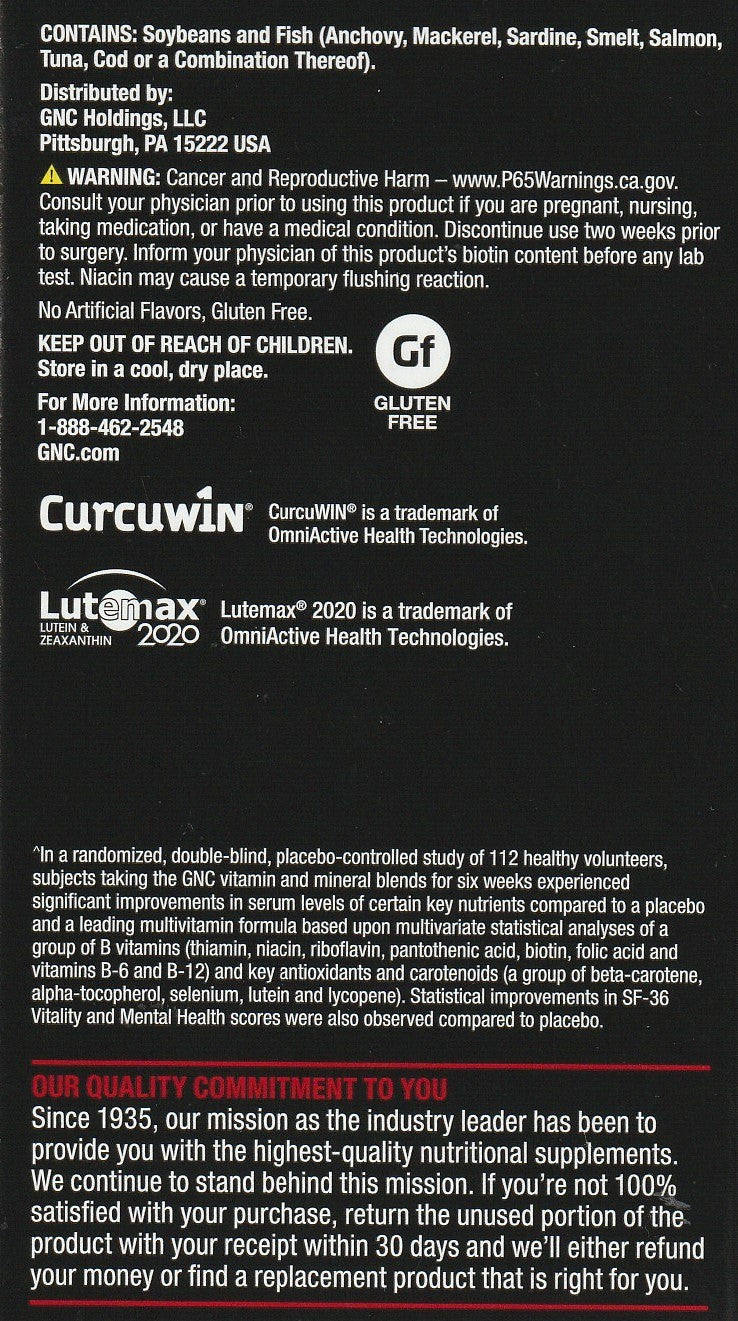 Gnc Mega Men 50 Plus Multivitamin 60 Caplets, EXP 08/2026