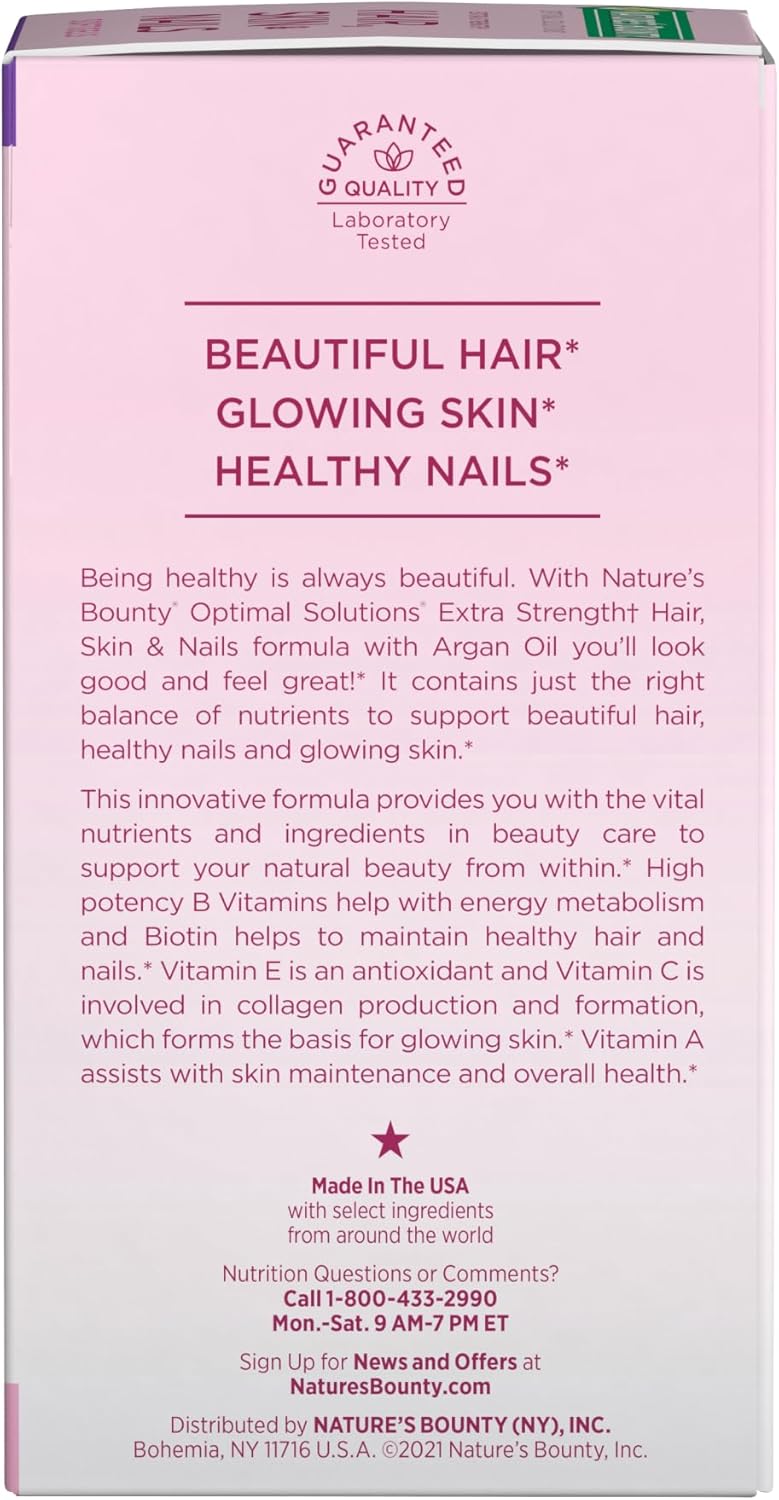 Nature's Bounty Extra Strength Hair Skin & Nails, 150 Softgels, Optimal Solutions