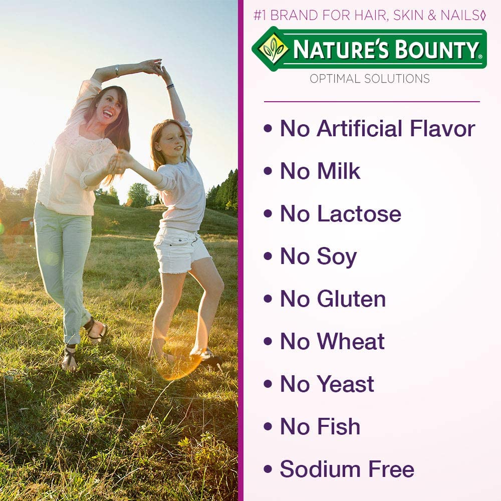 Nature's Bounty Hair, Skin And Nails Gummy Vitamins, Strawberry, 80 Gummies