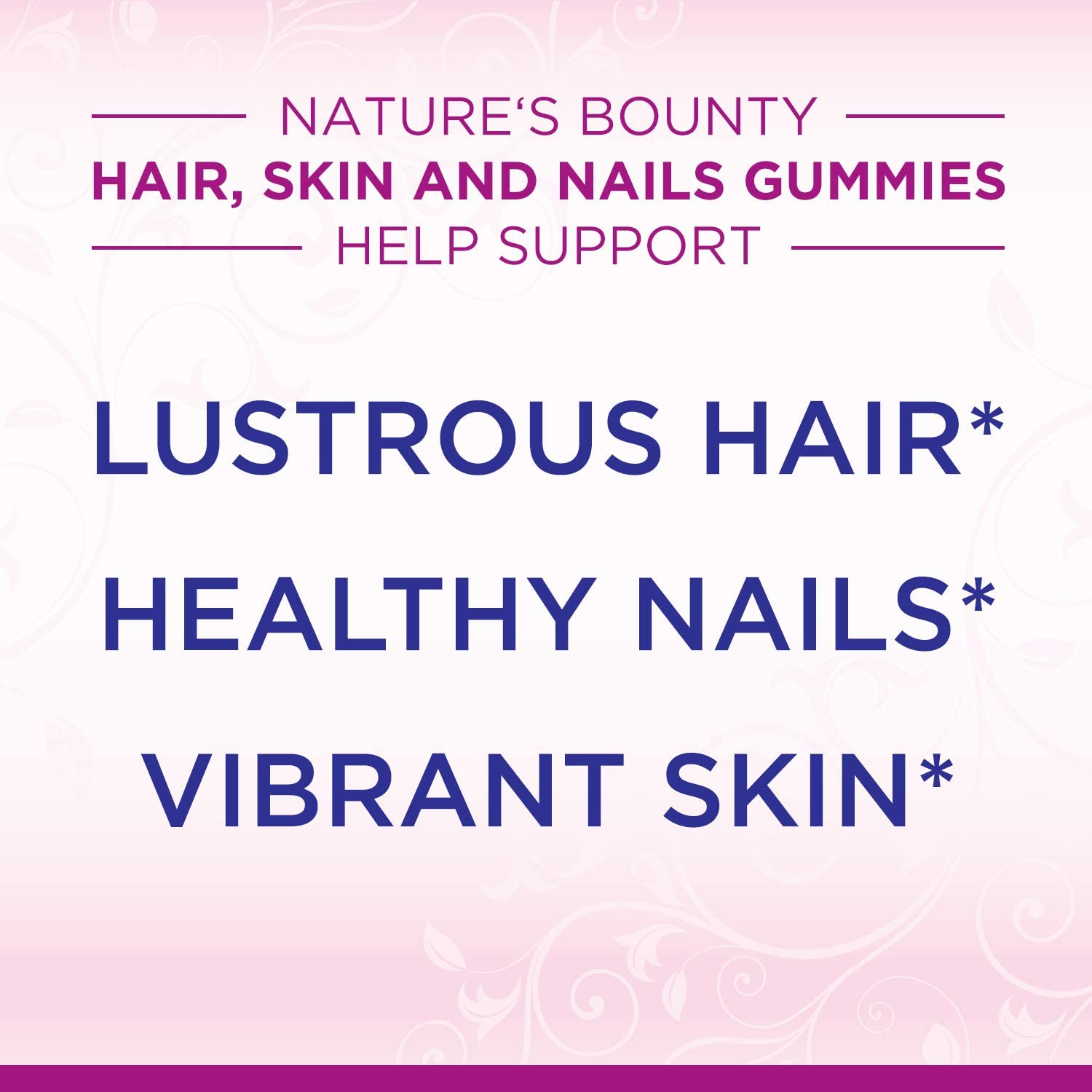 Nature's Bounty Hair, Skin And Nails Gummy Vitamins, Strawberry, 80 Gummies
