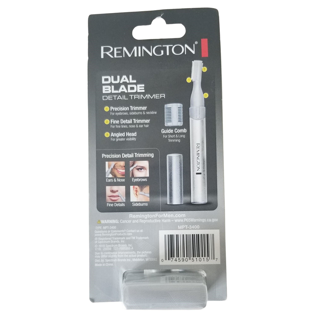 Remington Dual Blade Detail Trimmer Eyebrows Nose Ear Sideburns Mpt-3400c