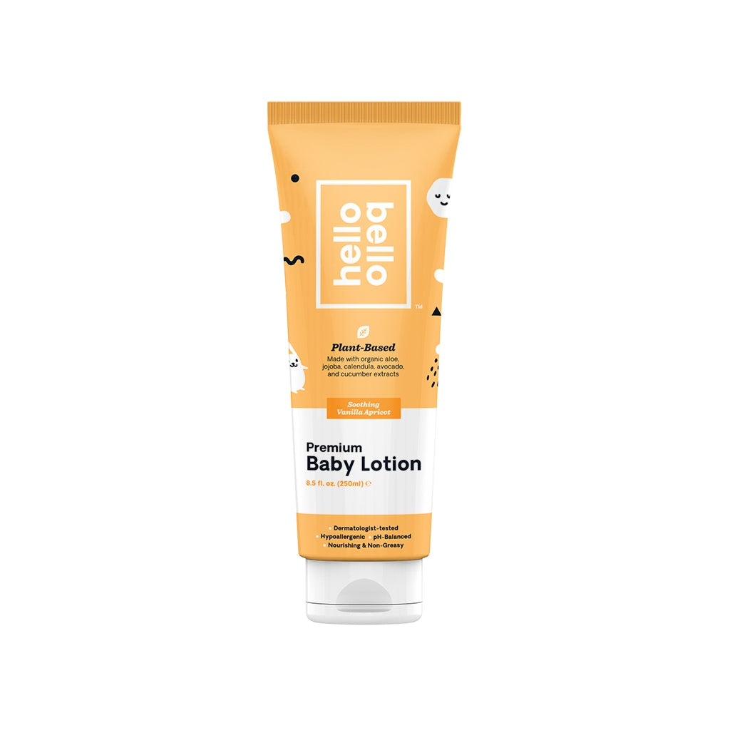 Hello Bello Plant-Based Baby Lotion, 8.5 fl oz (250 ml) | Soothing Vanilla Apricot