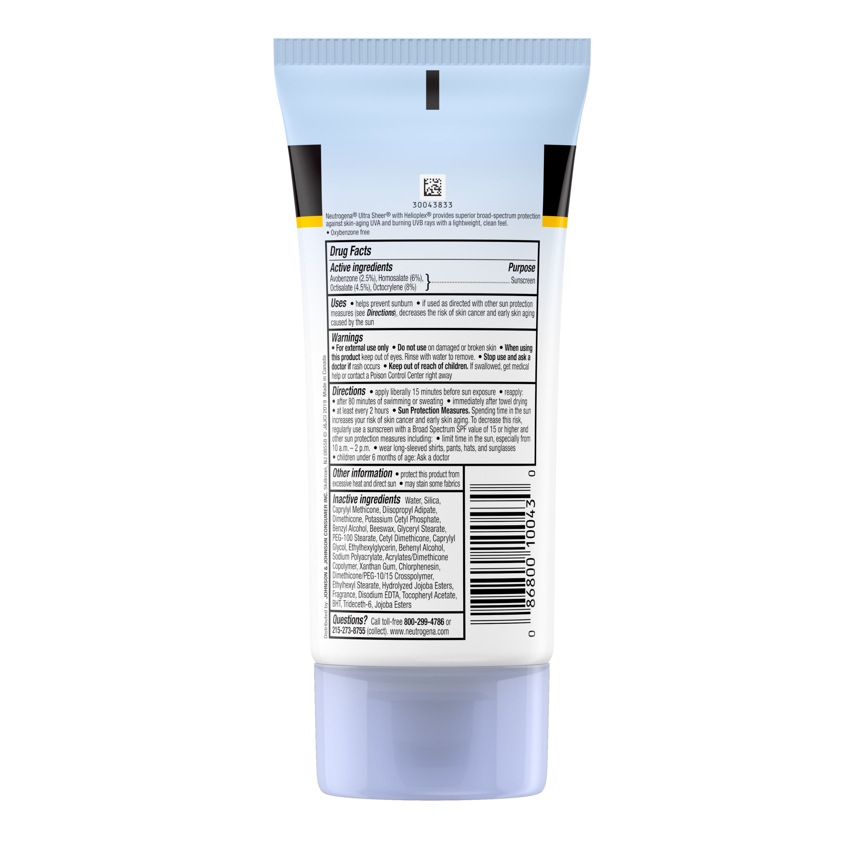 Neutrogena Ultra Sheer Spf 30 Sunscreen Lotion, 5 Fl Oz (147 mL)
