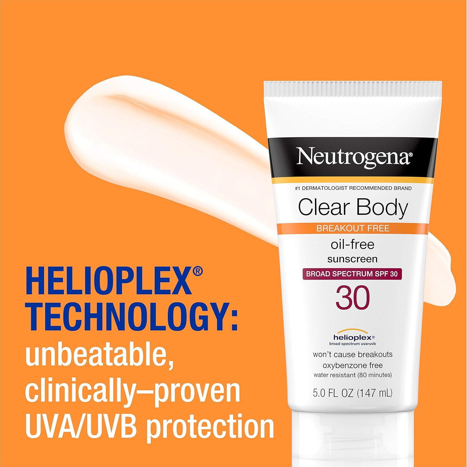 Neutrogena Clear Body SPF 30 Sunscreen, 5 Fl Oz (147 mL)