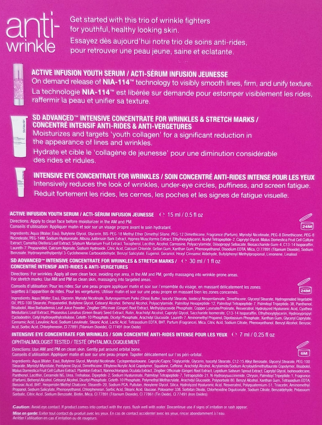 StriVectin Power Starters Anti-Wrinkle Trio Kit, Anti Aging & Anti-Stretch Mark Set