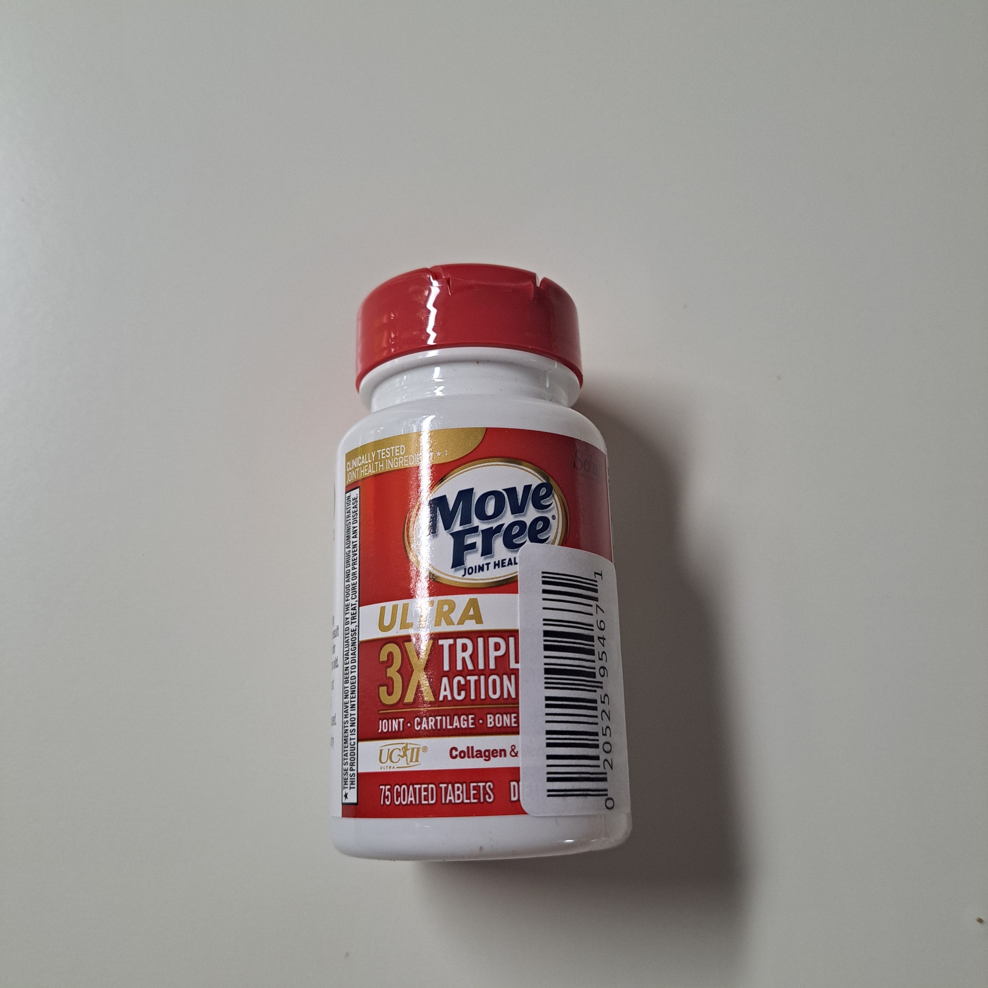 Move Free Ultra Triple Action Joint Health, 75 Tablets, UC-II Collagen, Boron & Hyaluronic Acid
