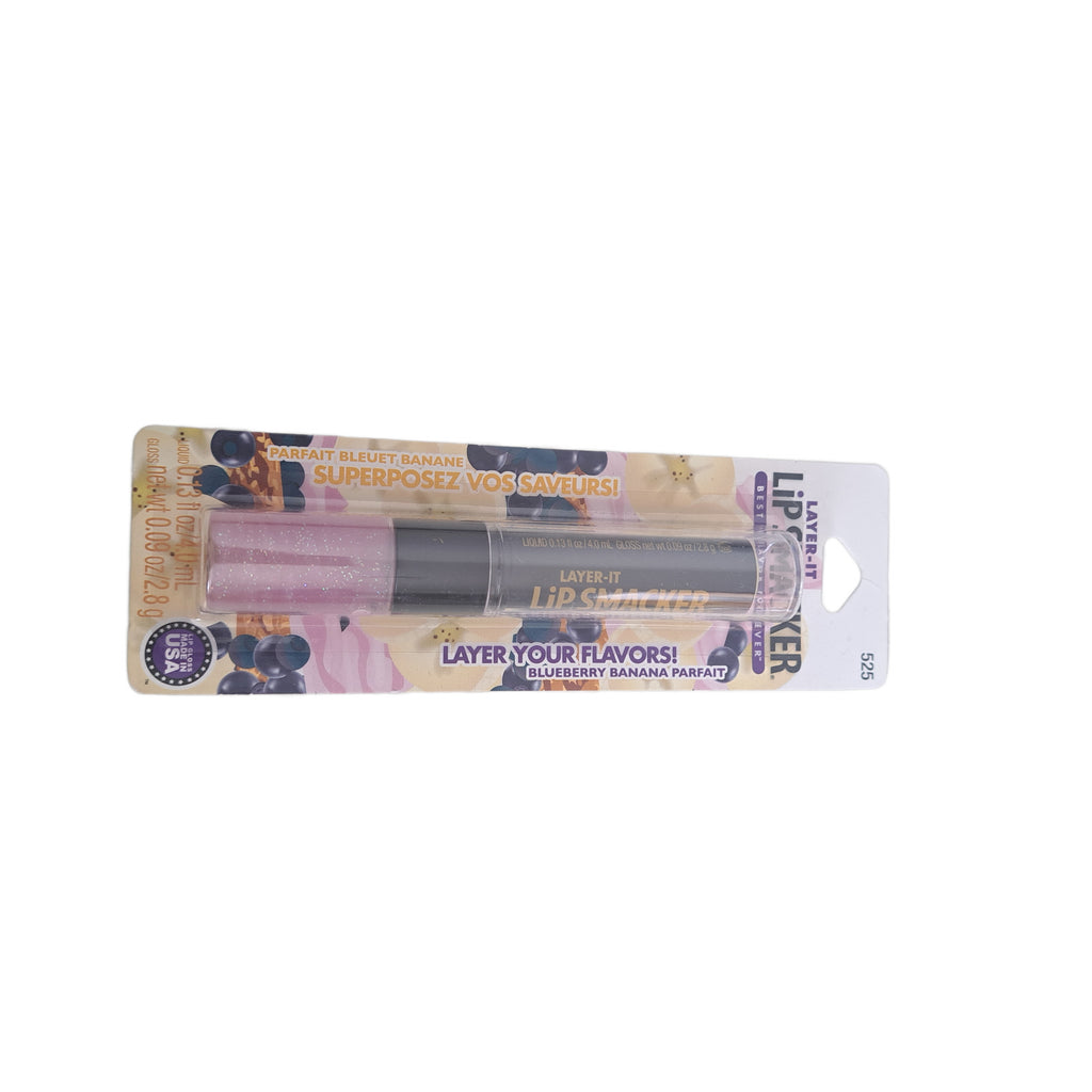 Lip Smacker Layer-It Liquid + Gloss, Blueberry Banana Parfait, 525