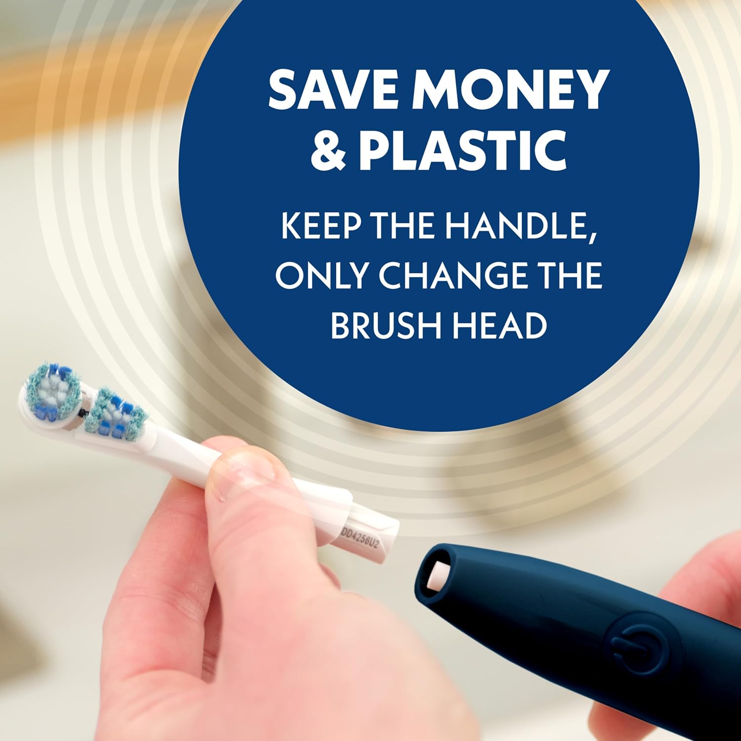 Spinbrush Smart Clean Battery Powered Toothbrush, Soft, Midnight Blue