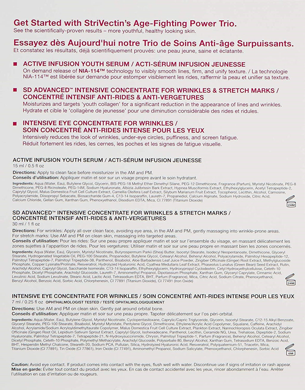 StriVectin Power Starters Anti-Wrinkle Trio Kit, Anti Aging & Anti-Stretch Mark Set
