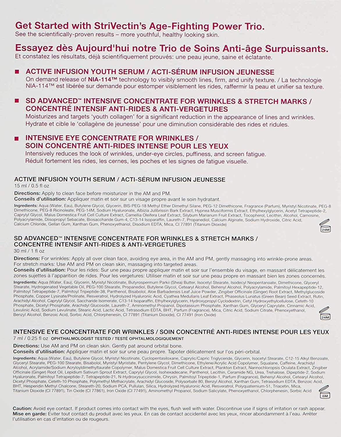 StriVectin Power Starters Anti-Wrinkle Trio Kit, Anti Aging & Anti-Stretch Mark Set