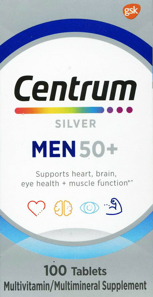 Centrum Silver Men 50+ Multivitamin/Multimineral, 100 Tablets