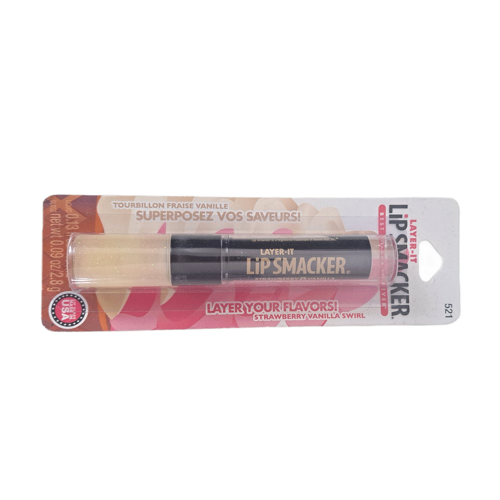 Lip Smacker Layer-It Liquid + Gloss, Strawberry Vanilla Swirl, 521