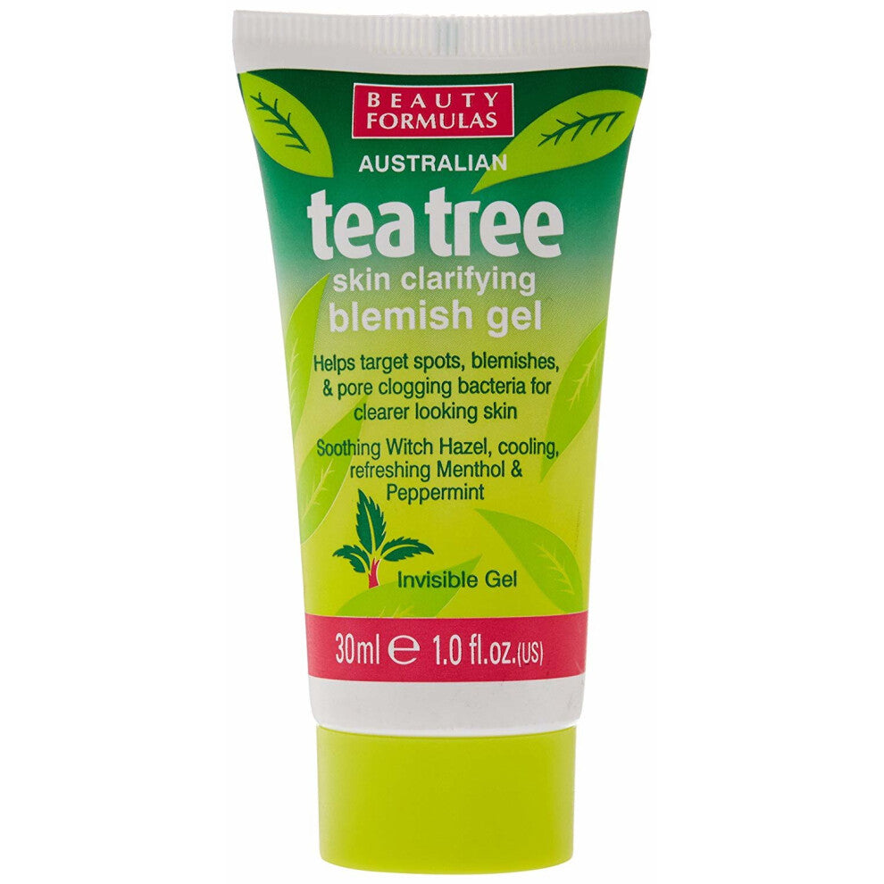 Beauty Formulas Australia Tea Tree Skin Clarifying Blemish Gel, 30 mL (1 FL OZ)