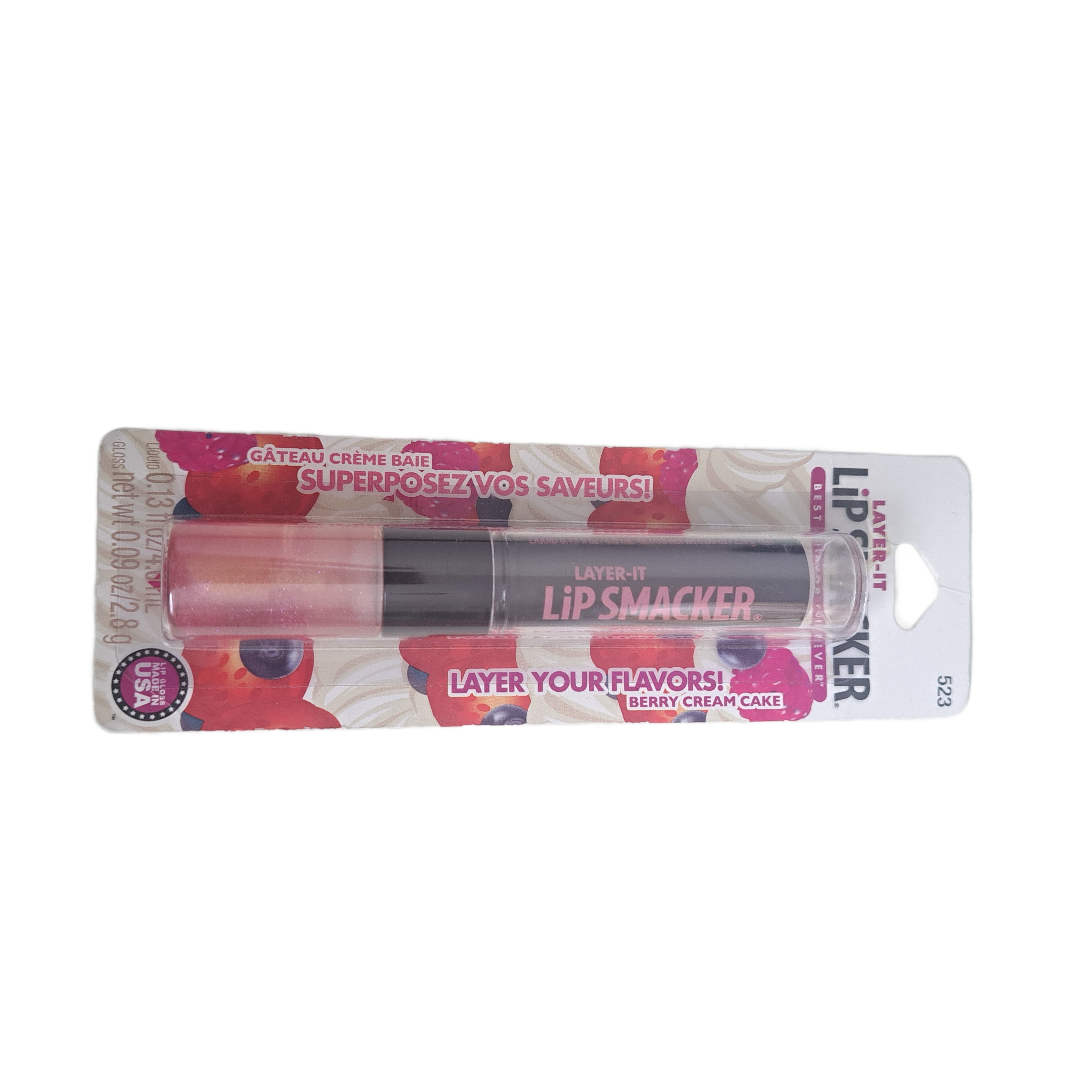 Lip Smacker Layer-It Liquid + Gloss, Berry Cream Cake, 523