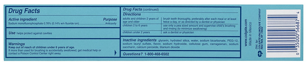 Ultra Brite Baking Soda & Peroxide Toothpaste, 6 OZ (170 g)