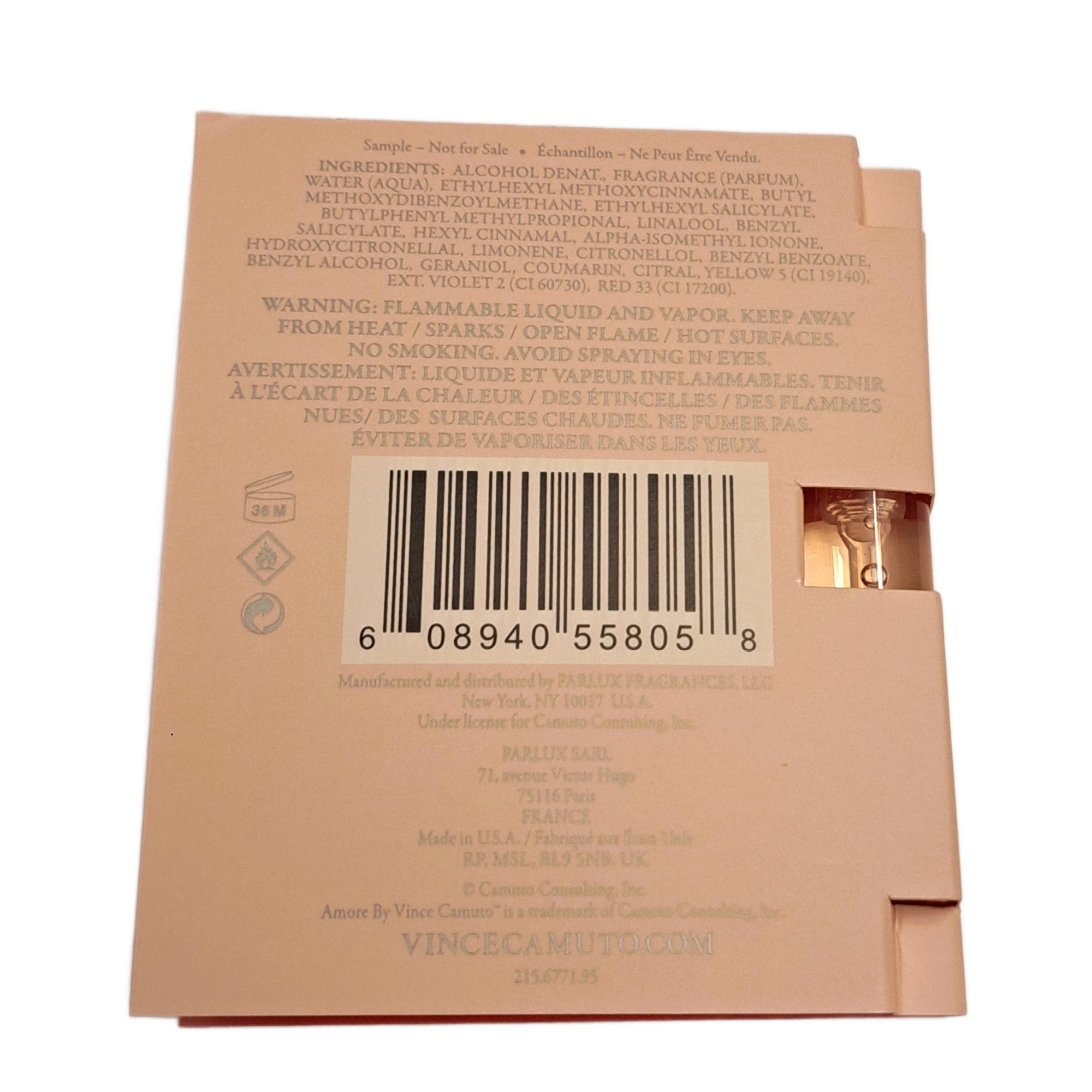 Vince Camuto Amore Eau De Parfum Spray Vaporisateur, 2.6 ml