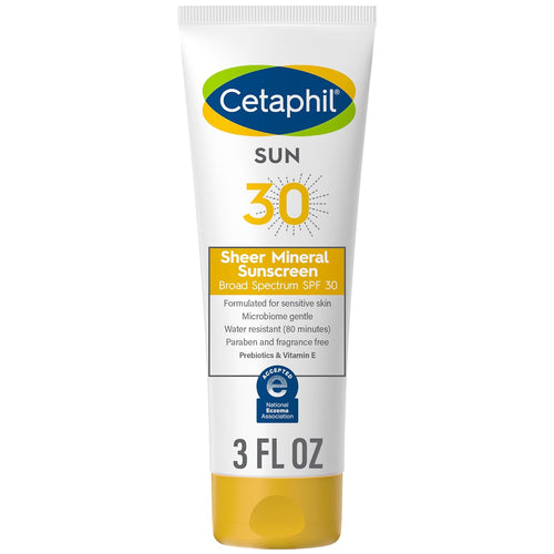 CETAPHIL sunscreen lotion with zinc oxide SPF 30. A lightweight sunscreen lotion with zinc for sensitive skin and daily sun protection.
