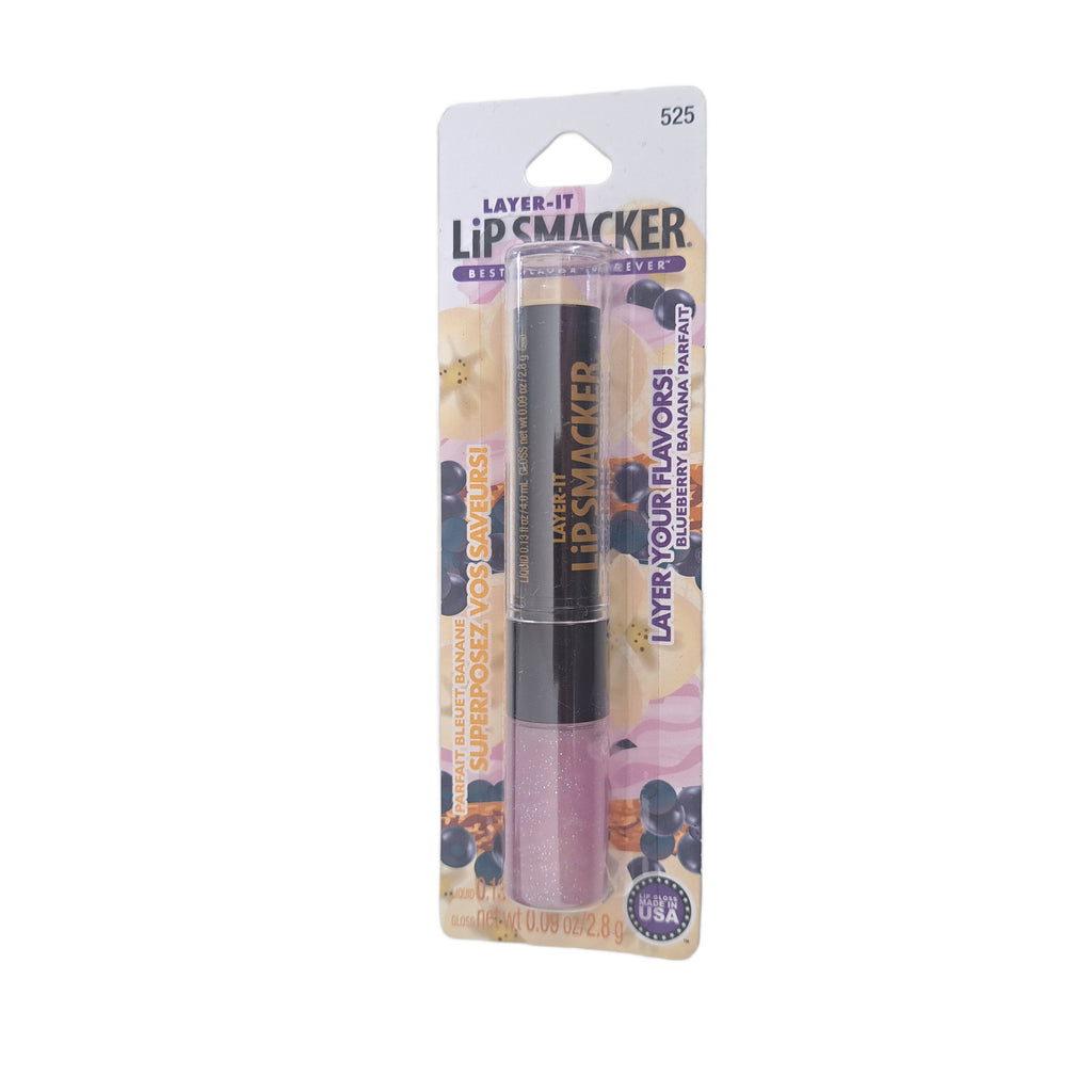 Lip Smacker Layer-It Liquid + Gloss, Blueberry Banana Parfait, 525