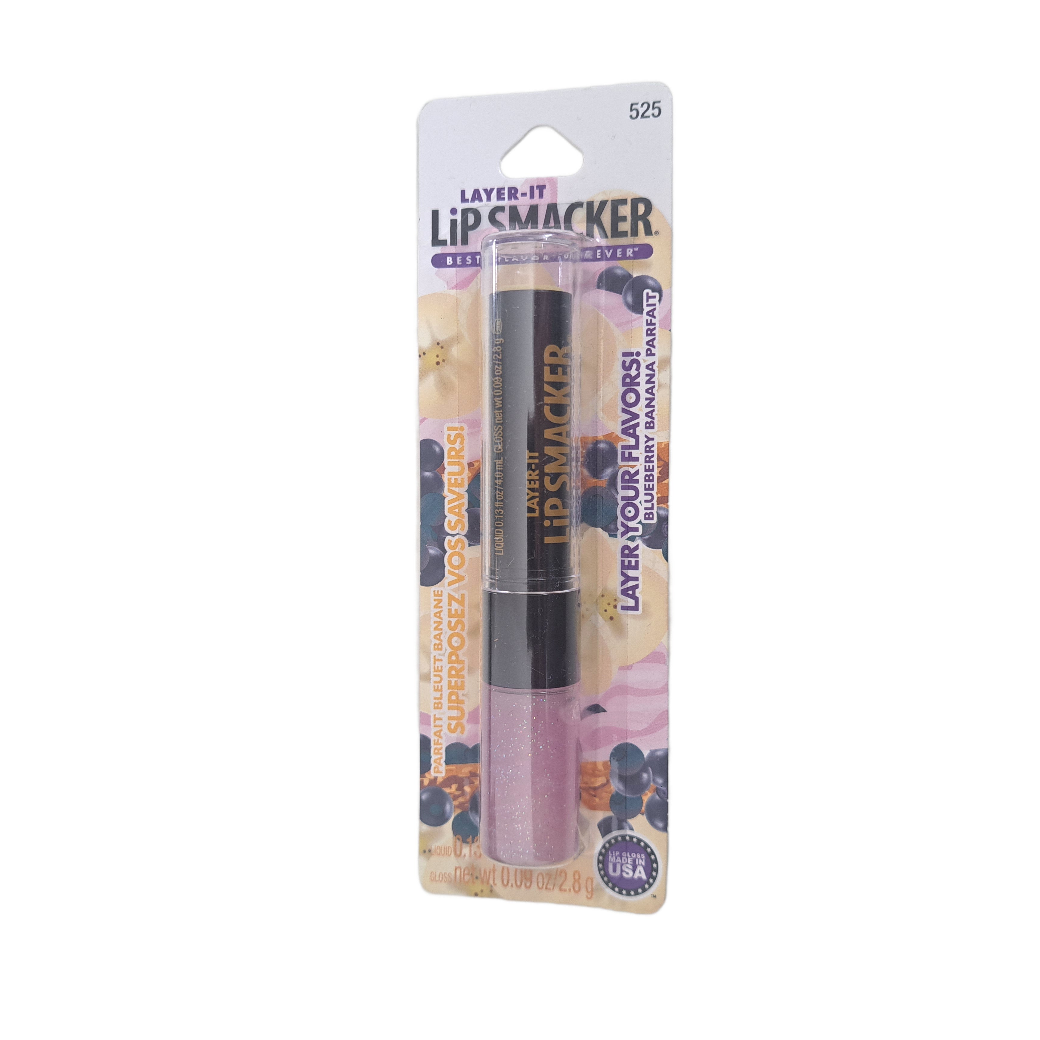 Lip Smacker Layer-It Liquid + Gloss, Blueberry Banana Parfait, 525