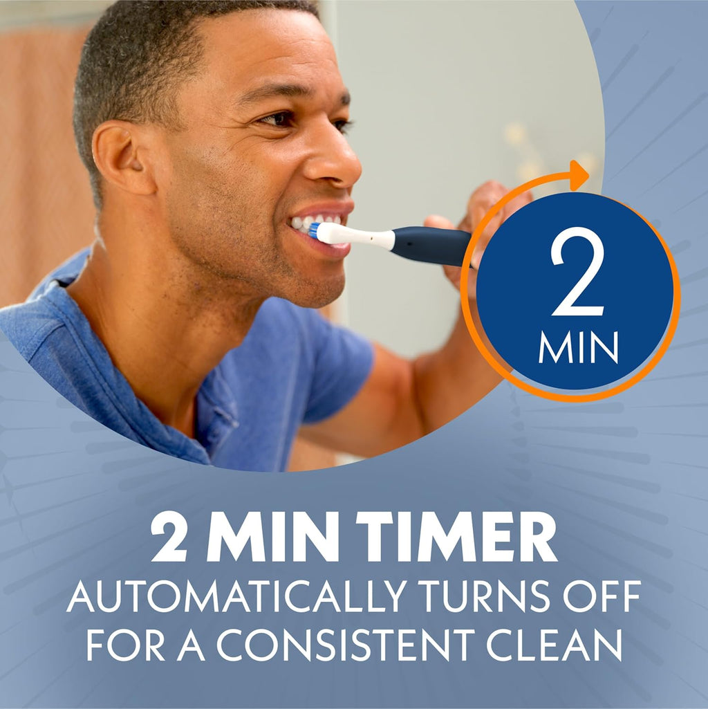 Spinbrush Smart Clean Battery Powered Toothbrush, Soft, Midnight Blue